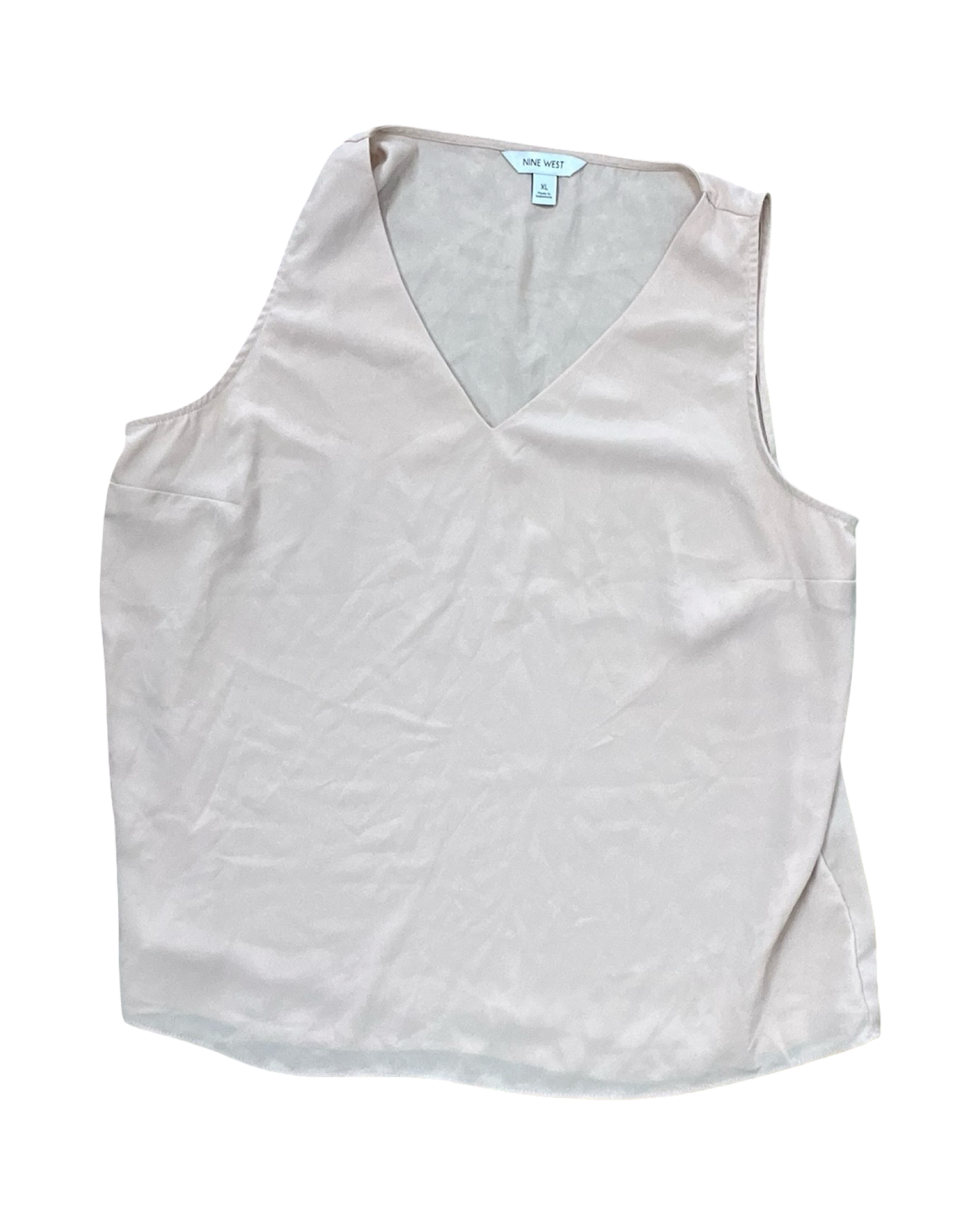 Top Sleeveless By Nine West In Beige, Size:Xl