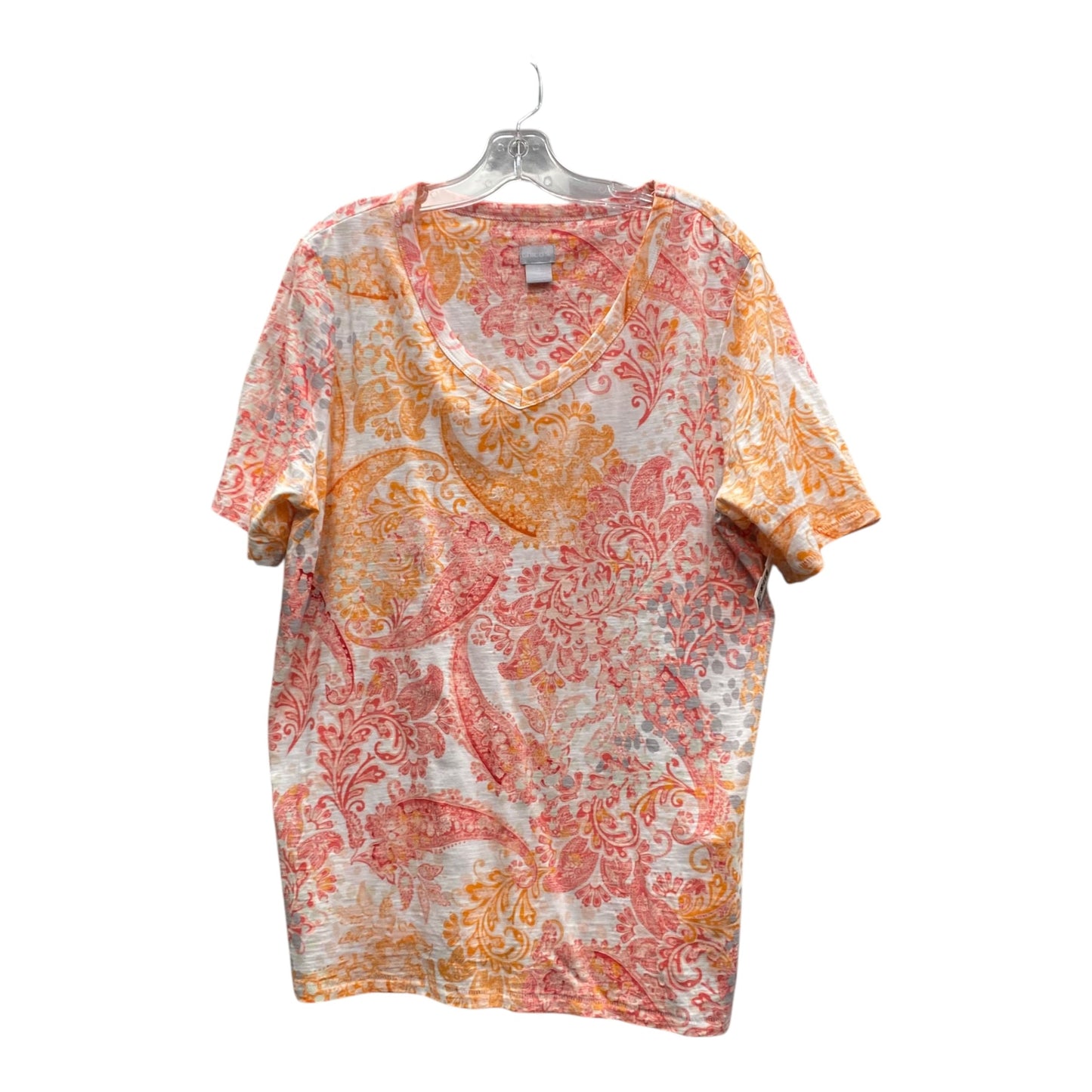 Top Ss By Chicos In Orange, Size:Xl