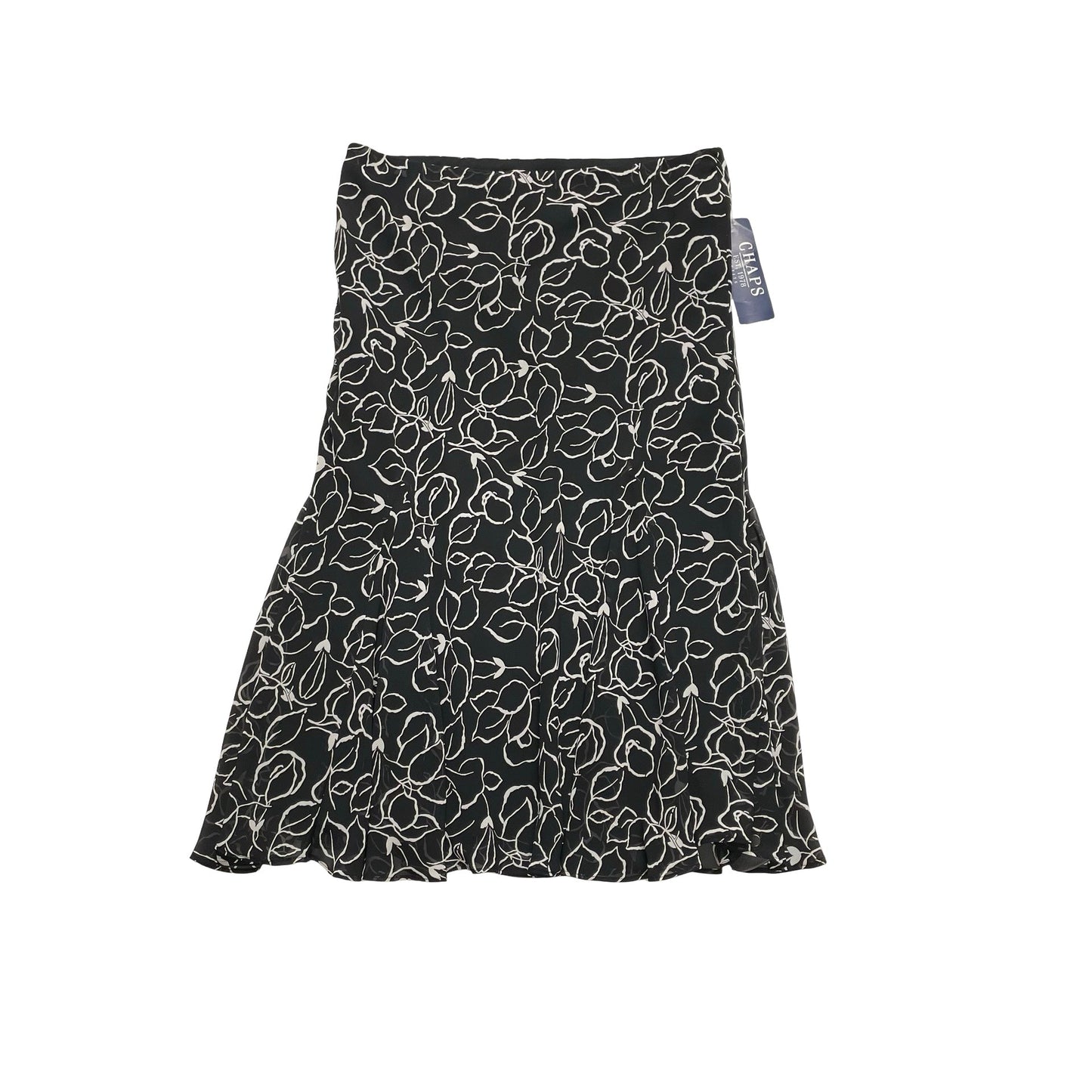 Skirt Maxi By Chaps In Black & White, Size:Mp