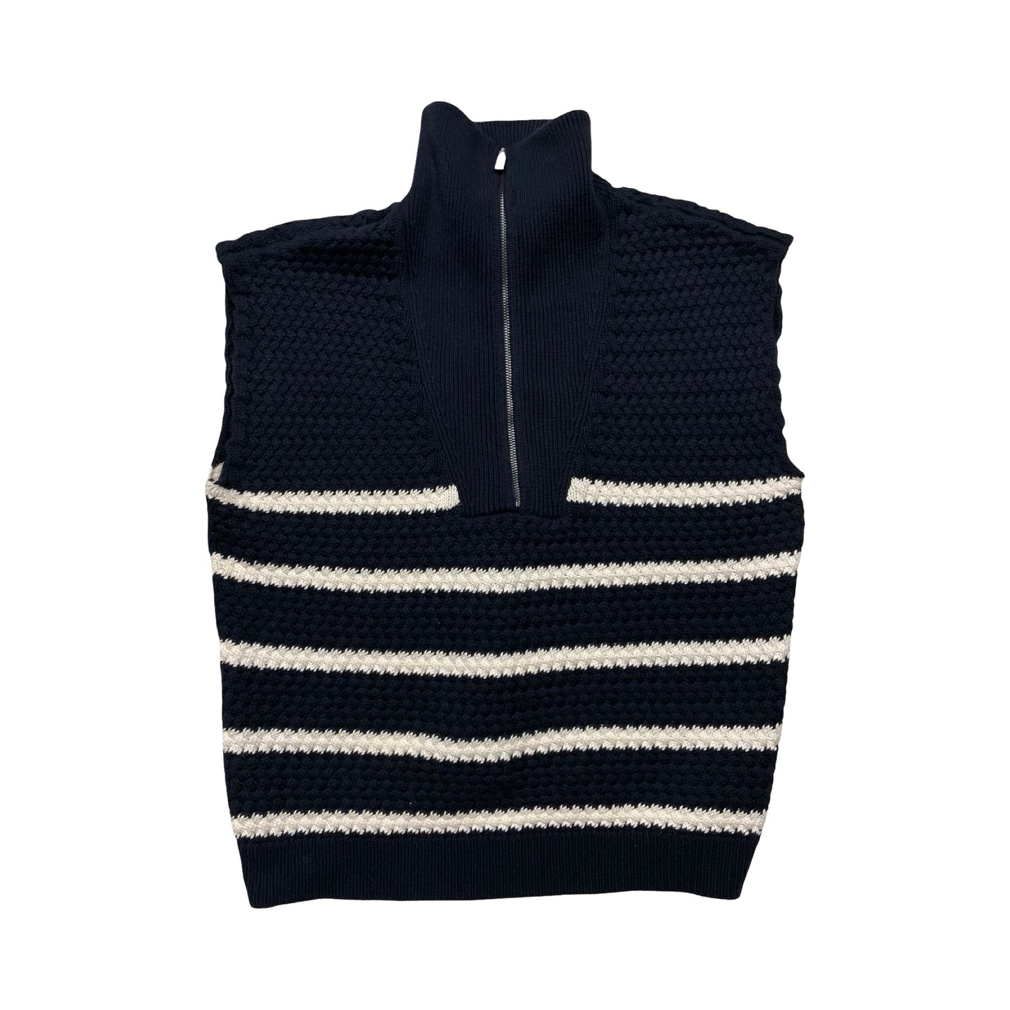 Sweater Ss By John + Jenn In Blue & White, Size:Xl