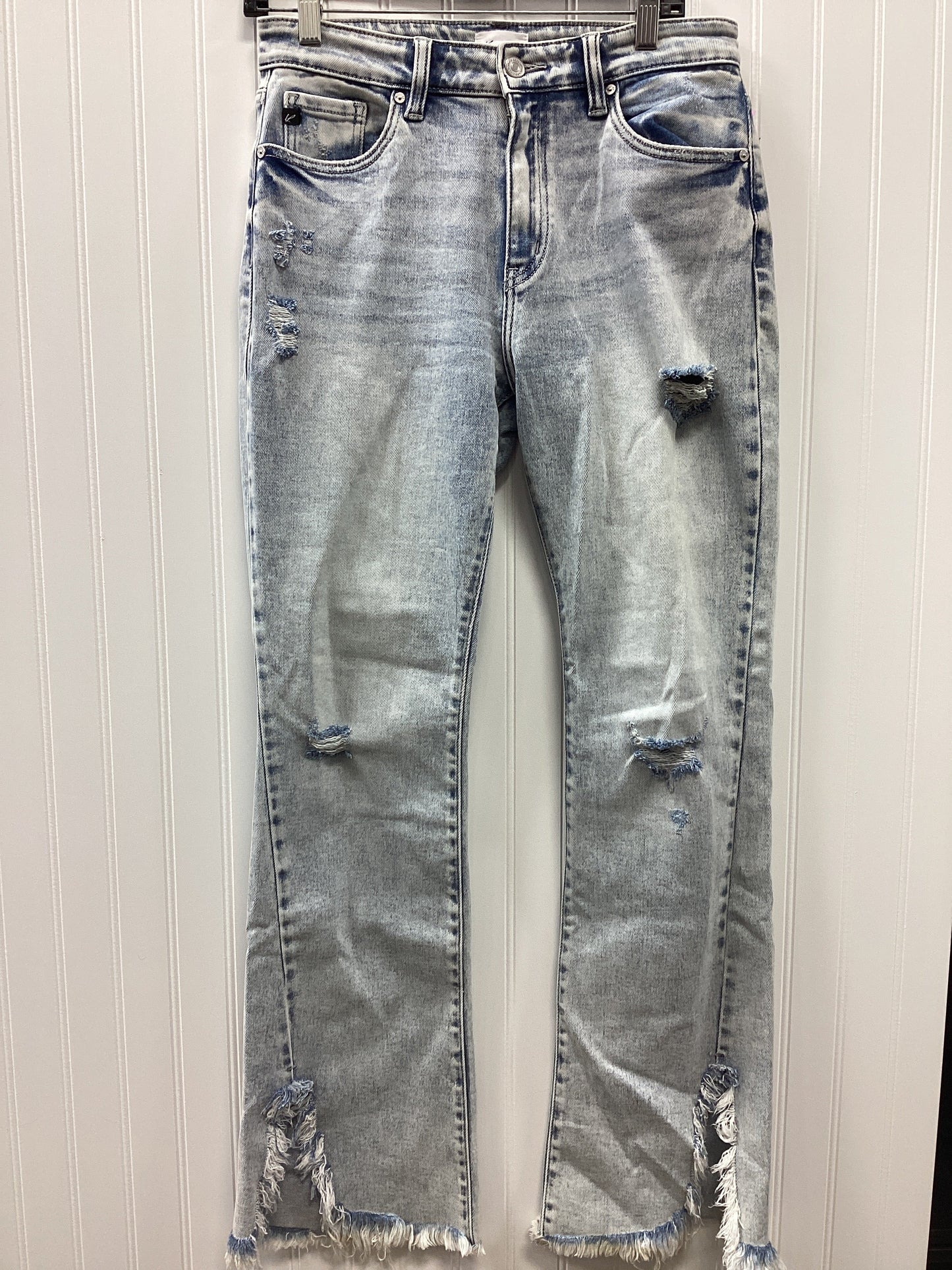 Jeans Flared By Kancan In Blue Denim, Size:8