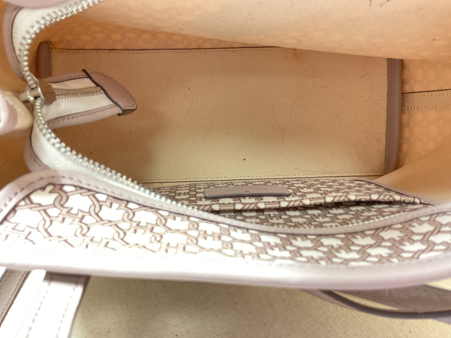 Handbag Designer By Kate Spade In Cream & Tan, Size:Small