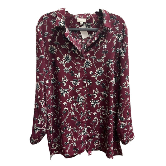 TOP LS by J. JILL In FLORAL PRINT, Size: L