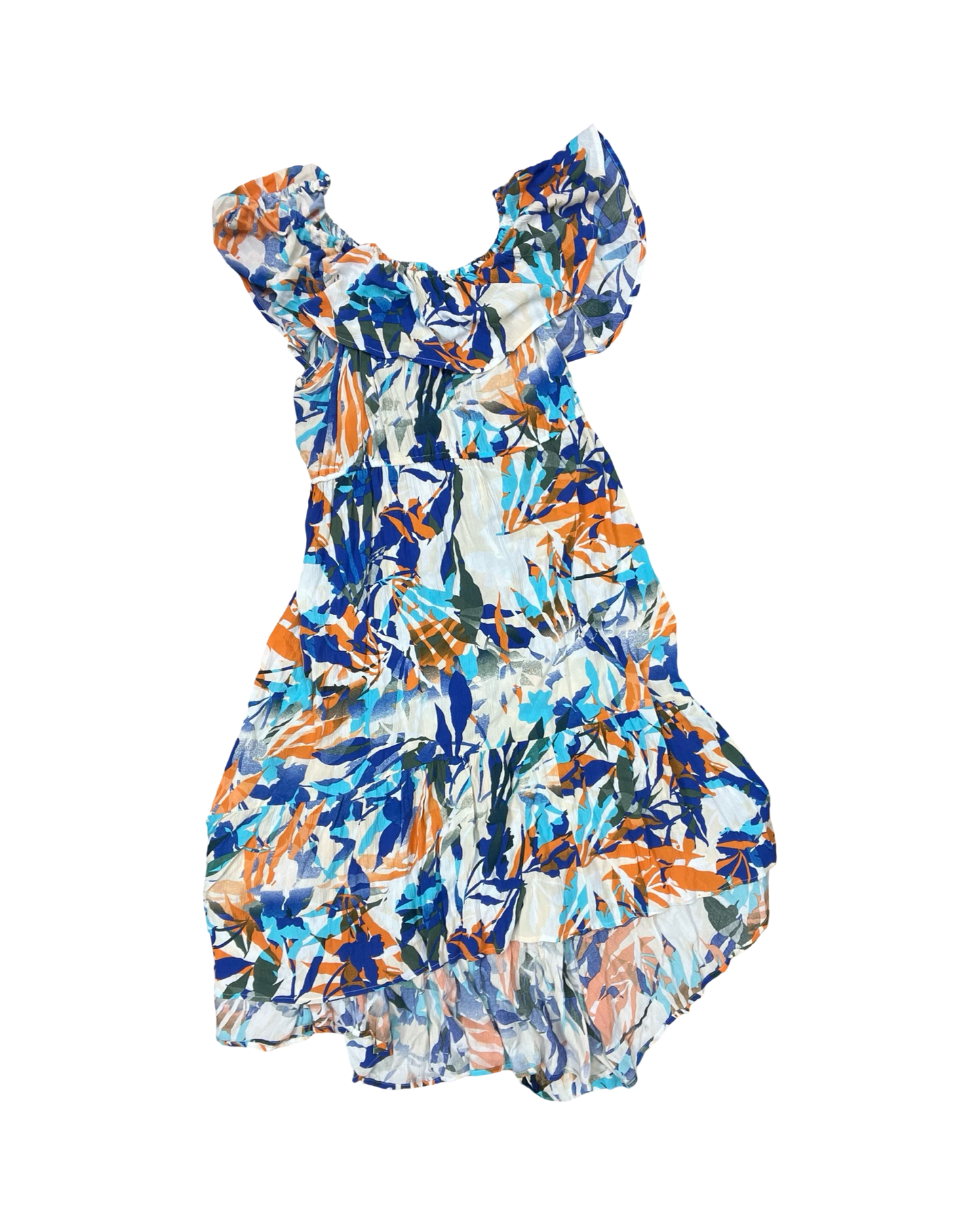 Dress Party Midi By 89Th And Madison In Blue & Orange, Size:3