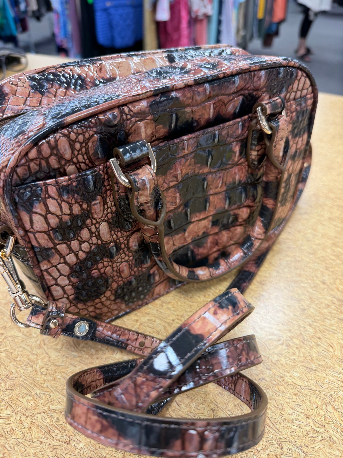 Crossbody Designer By Brahmin In Brown, Size:Medium