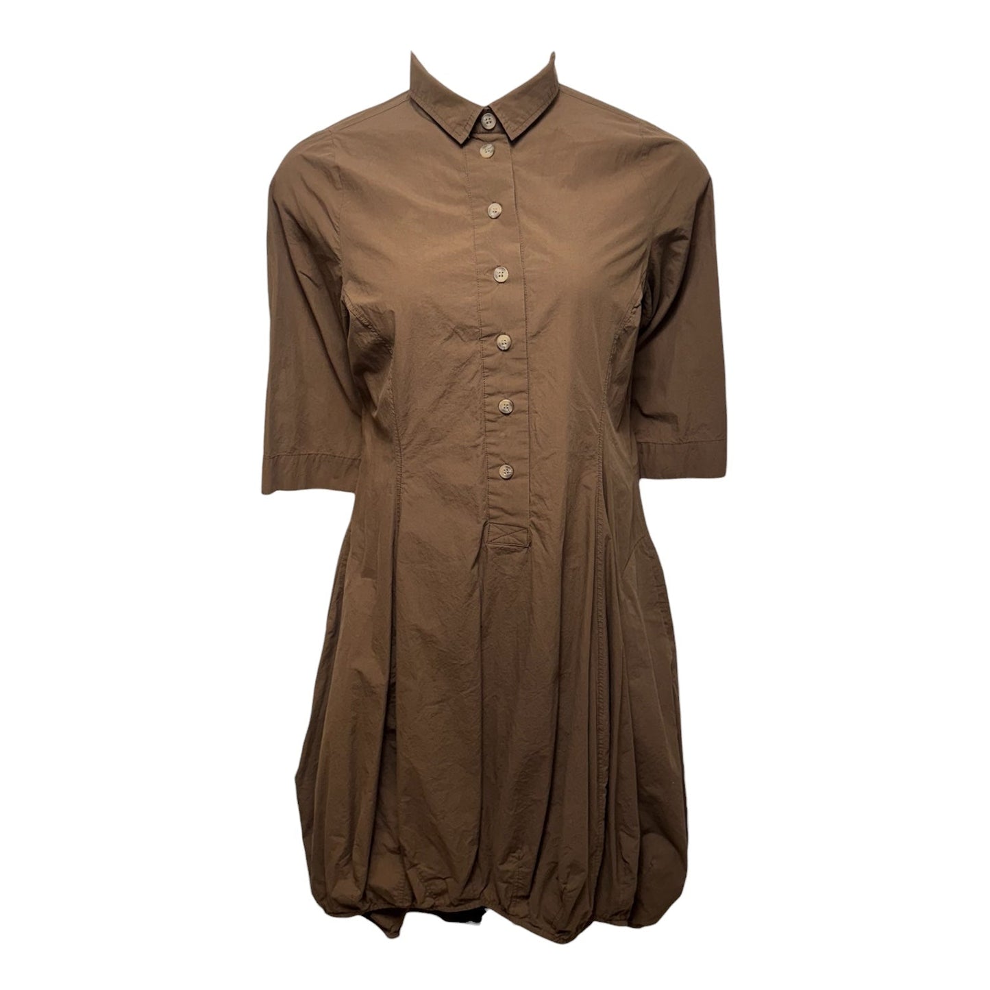 Bubble Hem Dress Casual Short By Urban By Alembika In Brown, Size: 4