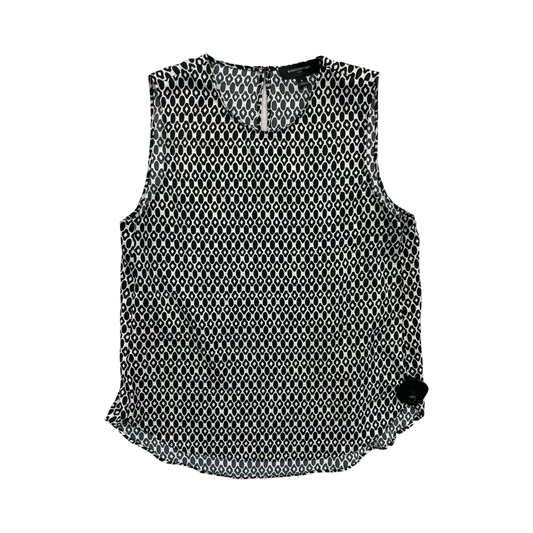 Top Sleeveless By Banana Republic In Black & White, Size:S