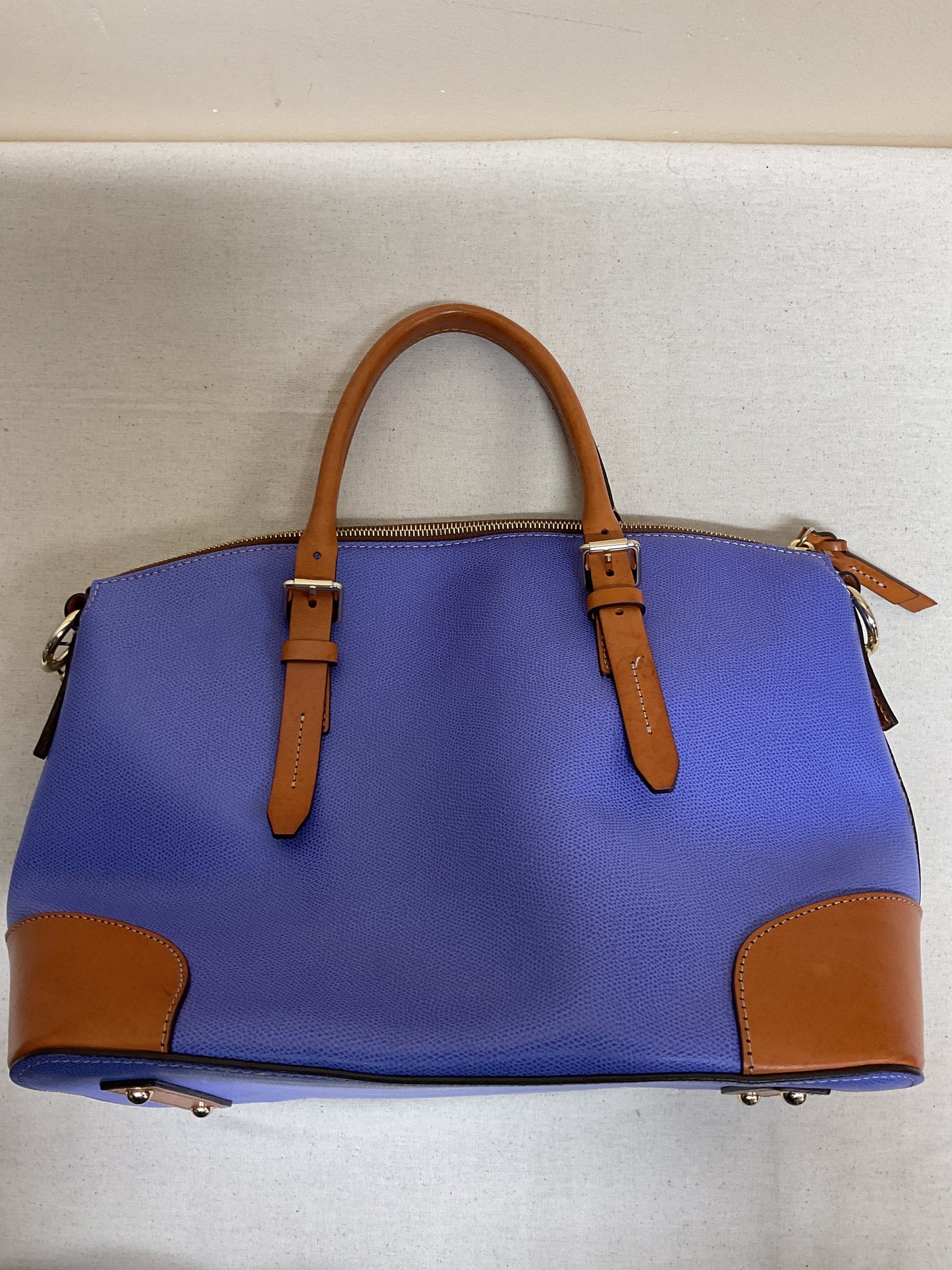 Handbag Designer By Dooney And Bourke In Brown & Purple, Size:Large