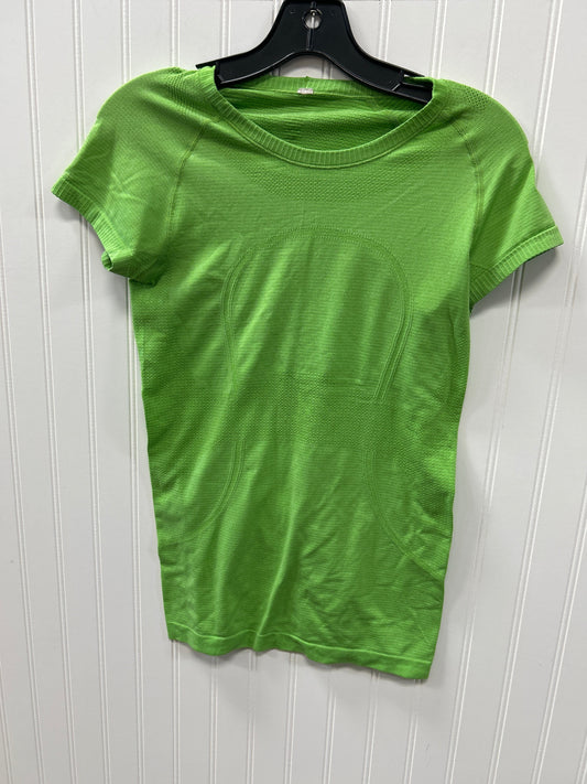 Athletic Top Ss By Lululemon In Green, Size:6