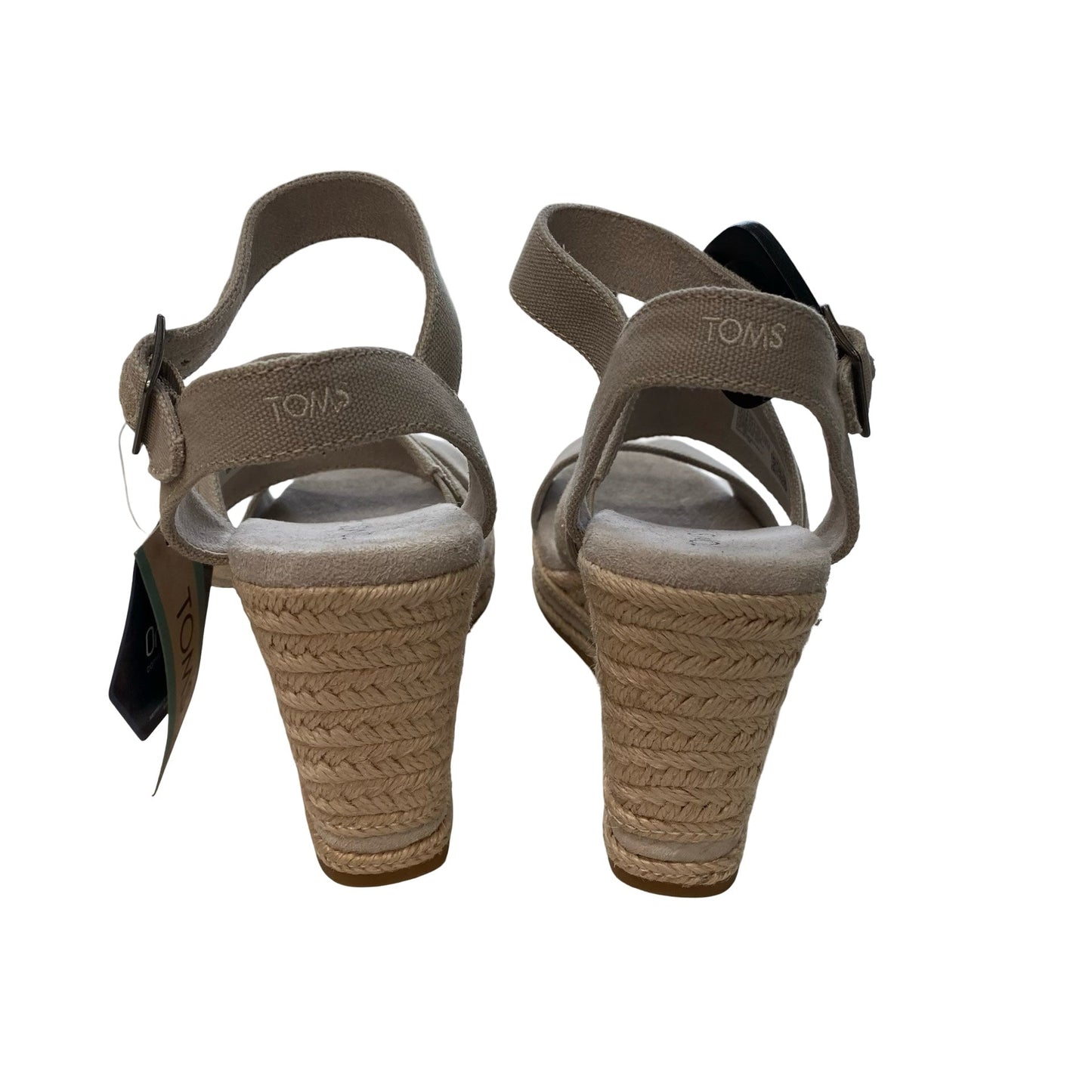 Sandals Heels Wedge By Toms In Grey, Size:6.5
