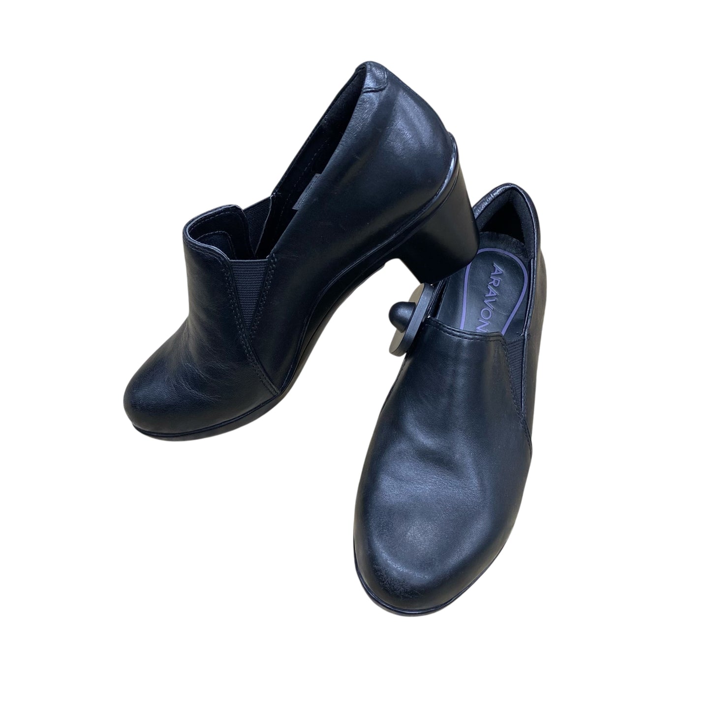 Shoes Heels Block By Aravon In Black, Size:6