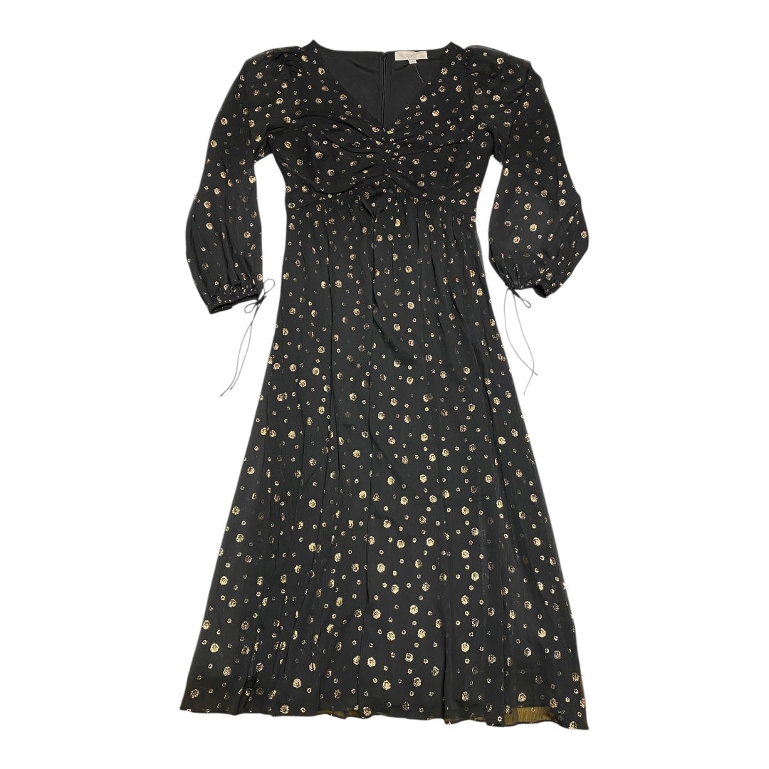Dress Party Long By Loft In Black, Size:6