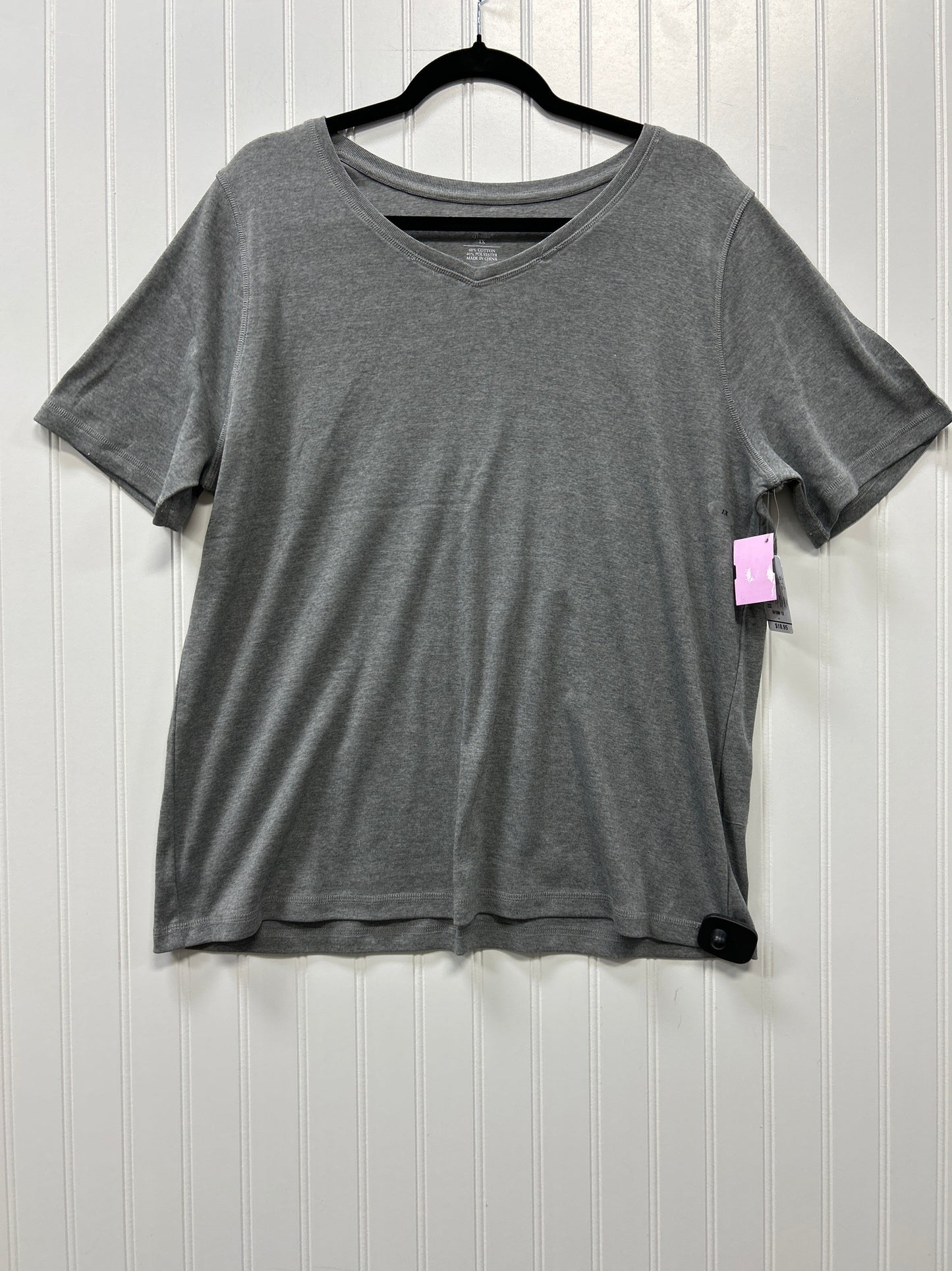 Top Ss By Cj Banks In Grey, Size:1X