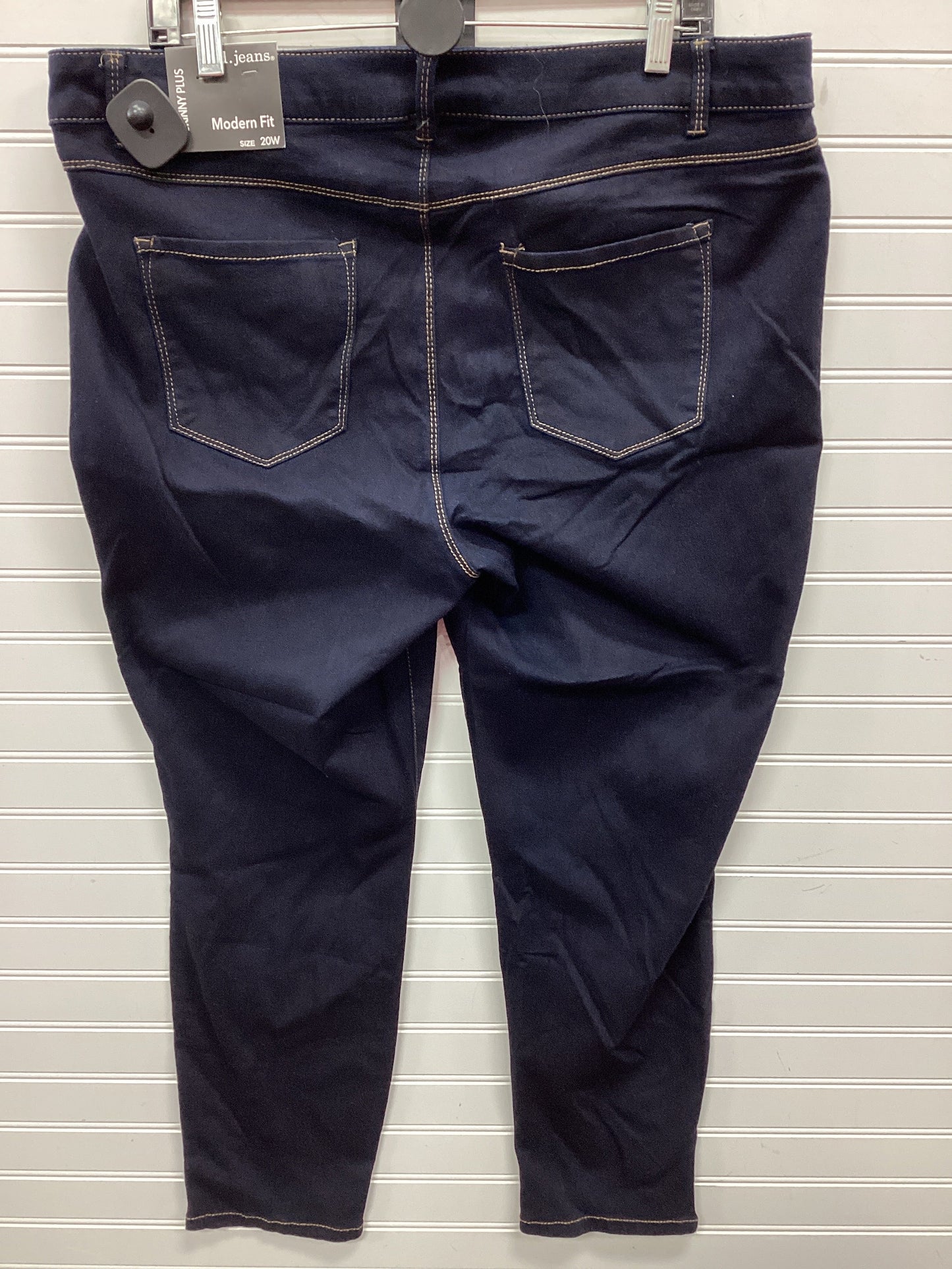 Jeans Skinny By D Jeans In Blue Denim, Size:20