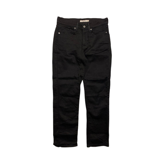 Jeans Straight By Levis In Black Denim, Size:6