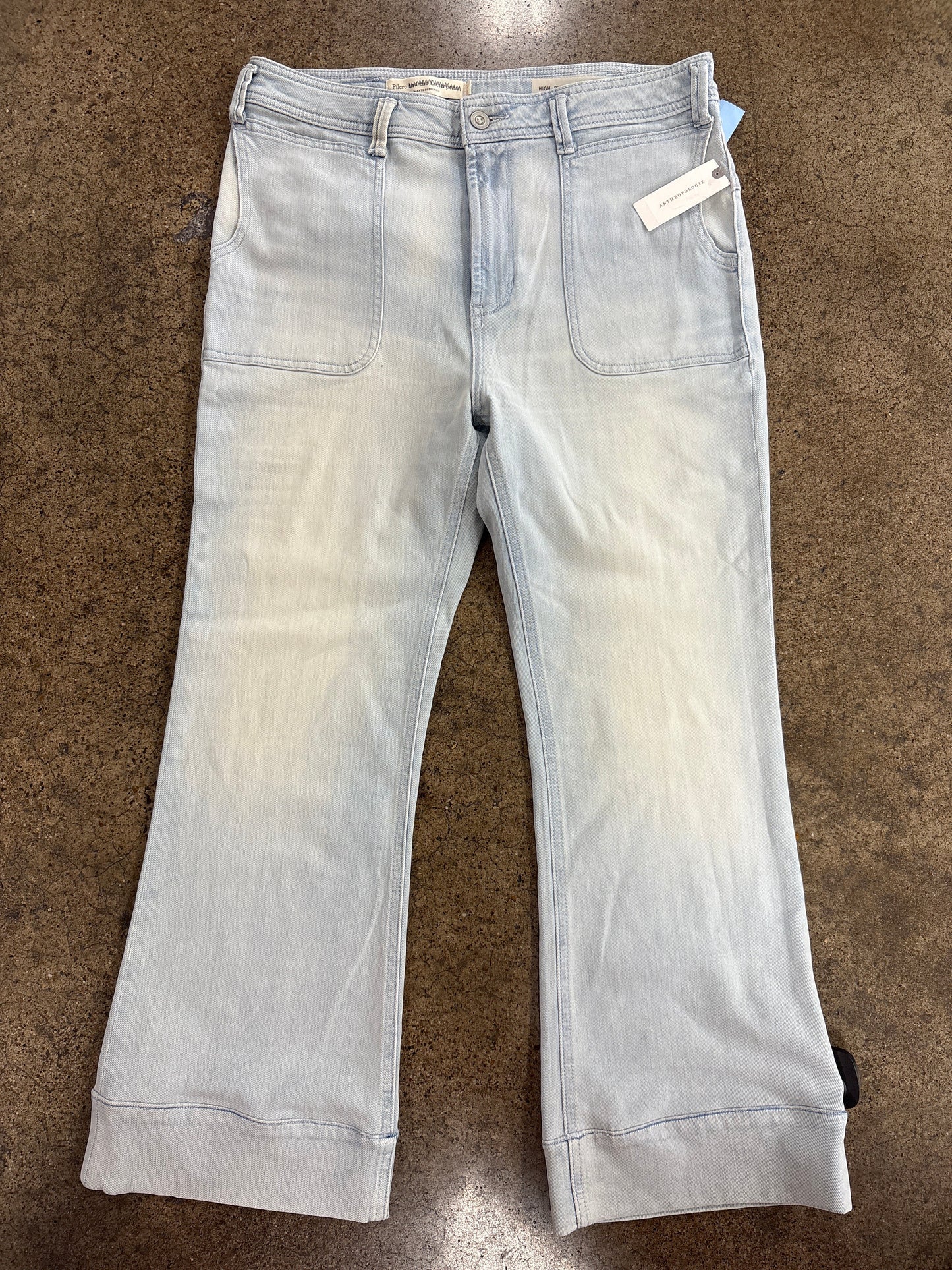 Jeans Boot Cut By Pilcro In Blue Denim, Size:12