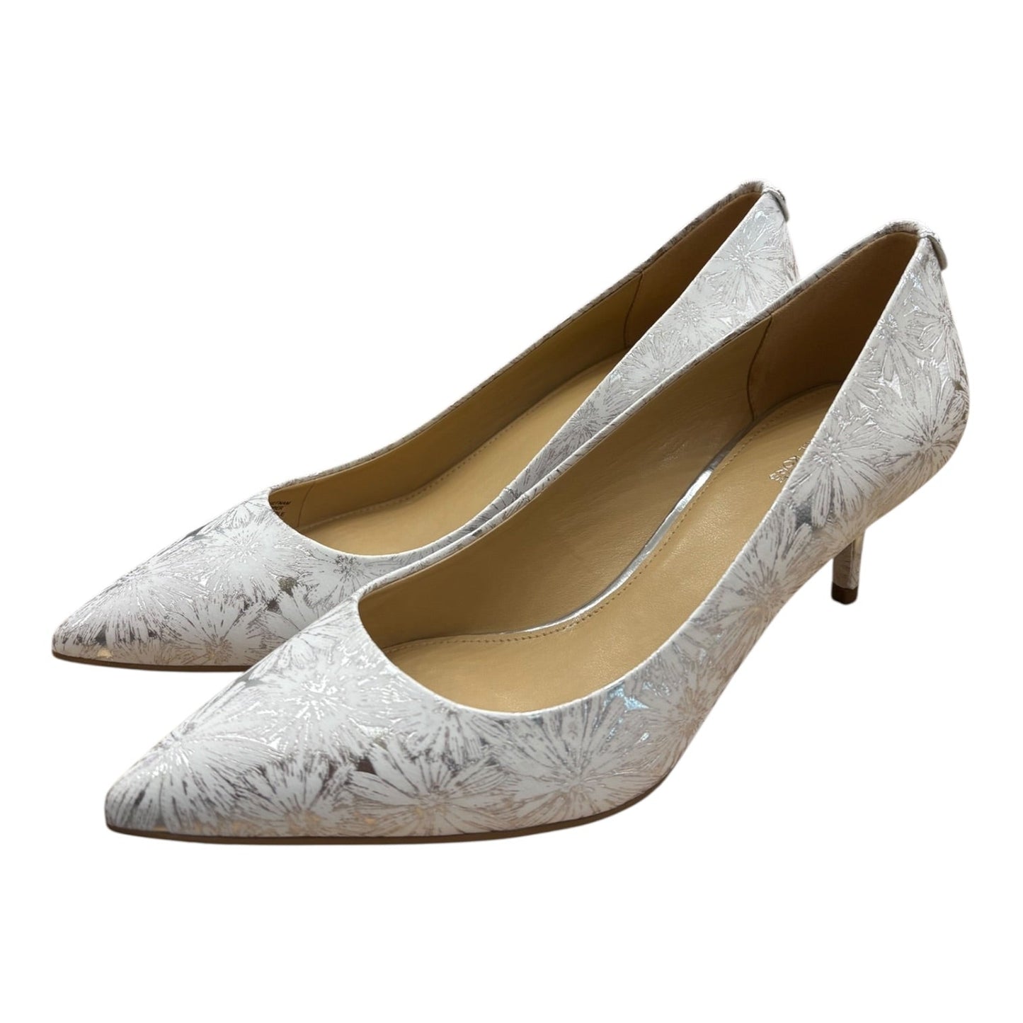 Shoes Designer By Michael Kors In Silver, Size:7