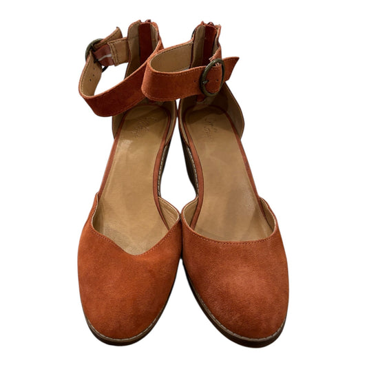 Shoes Heels Block By Crown Vintage In Orange, Size:9