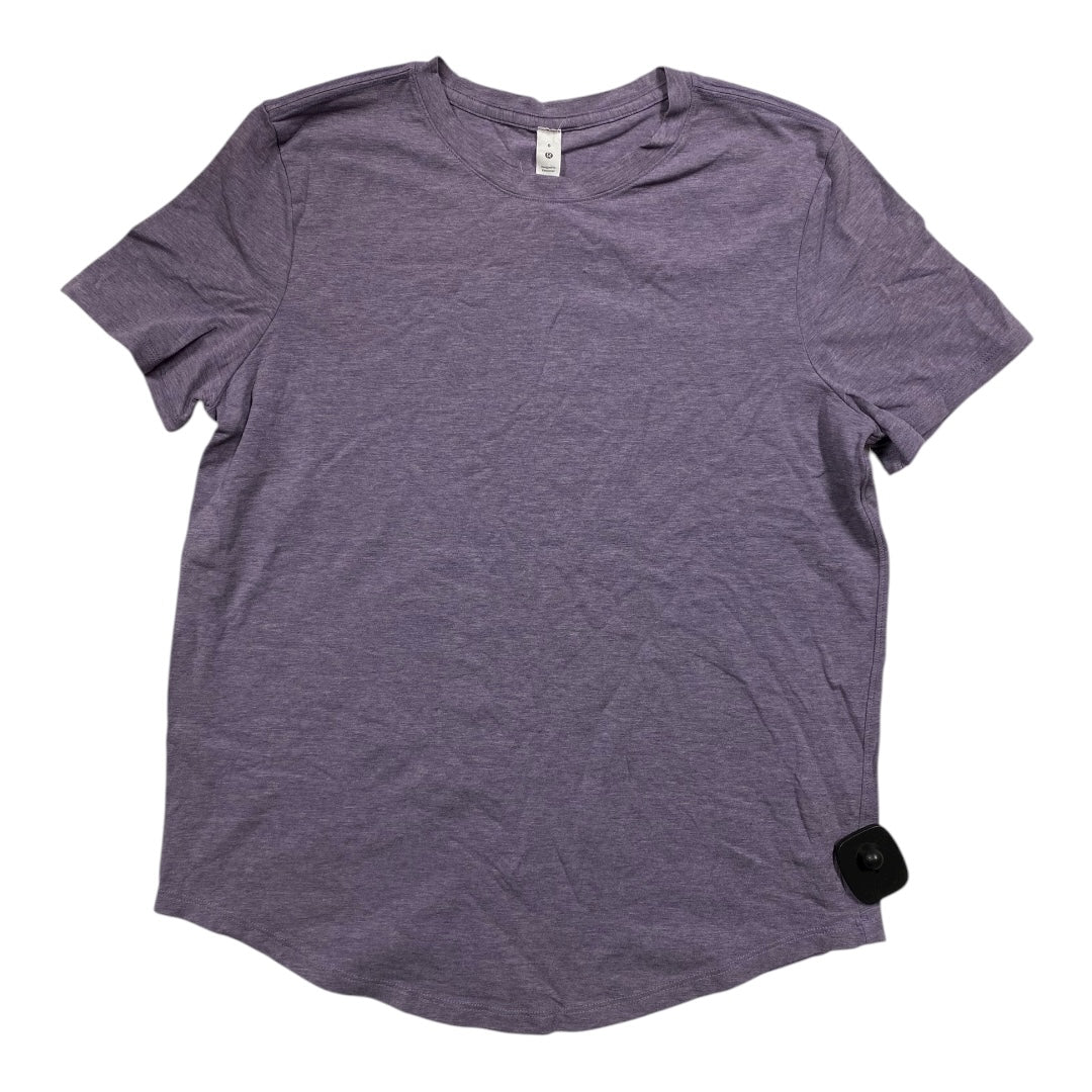 Athletic Top Ss By Lululemon In Purple, Size:4