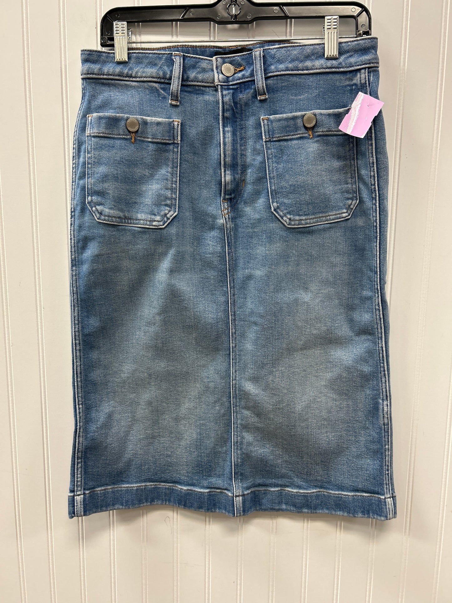 Skirt Midi By Banana Republic In Blue Denim, Size:8