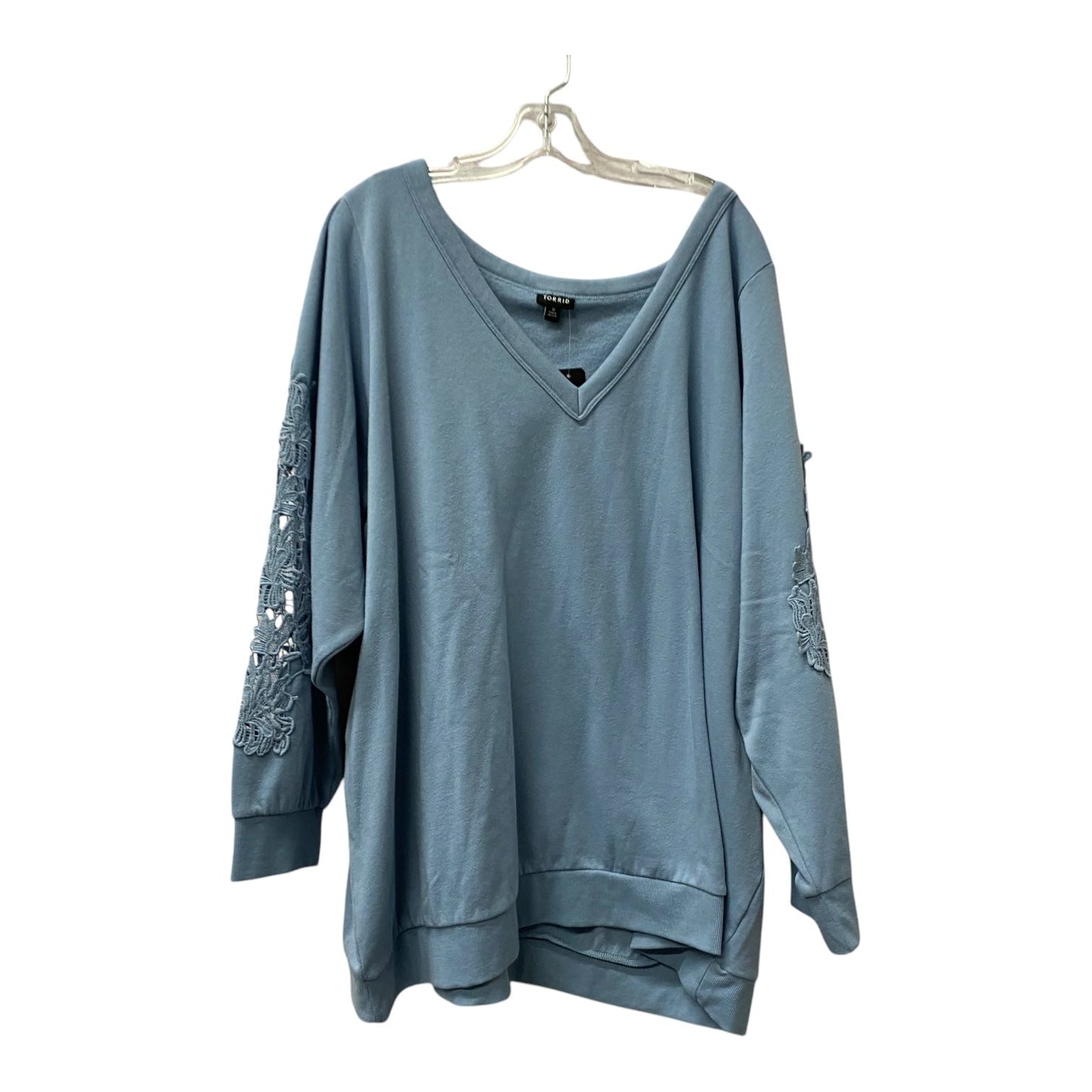 Top 3/4 Sleeve By Torrid In Blue, Size:5