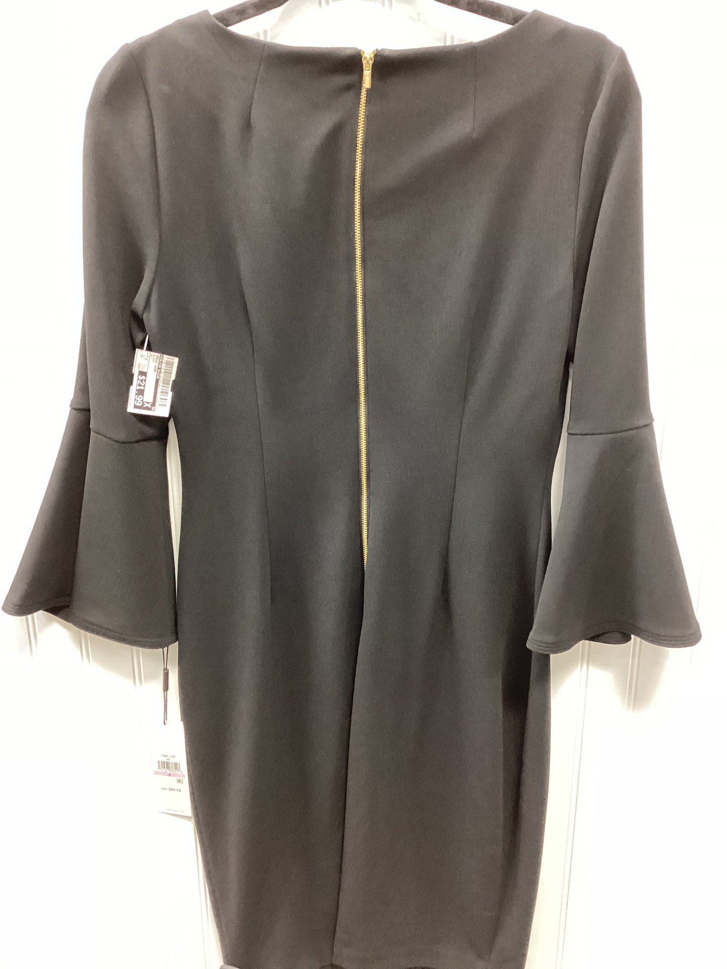 Dress Work By Calvin Klein In Black, Size:6
