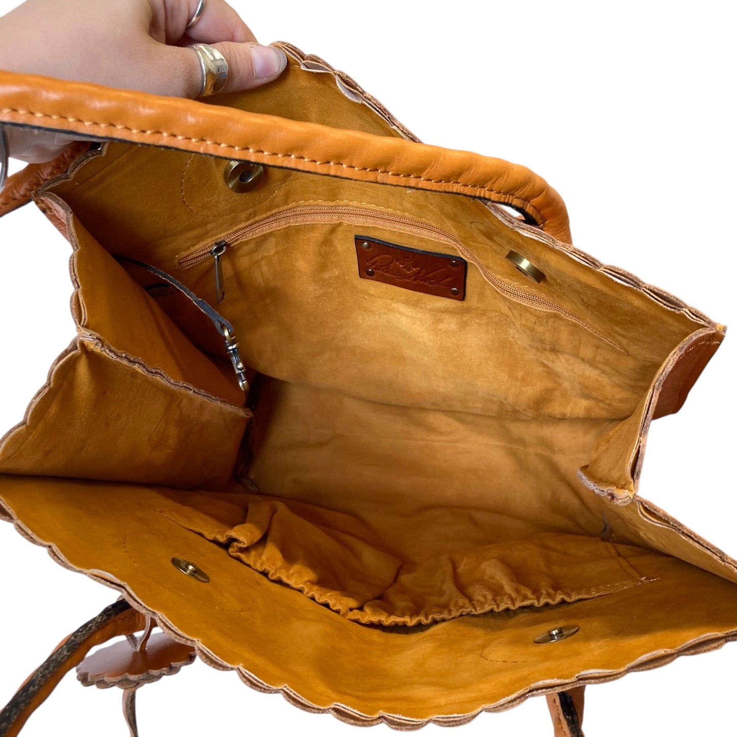 Handbag Designer By Patricia Nash In Gold, Size:Large