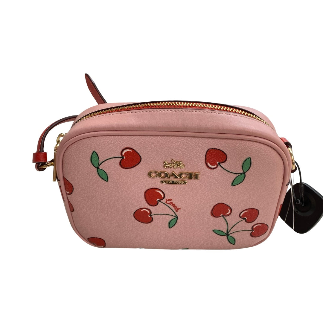 Handbag Designer By Coach In Pink & Red, Size:Small