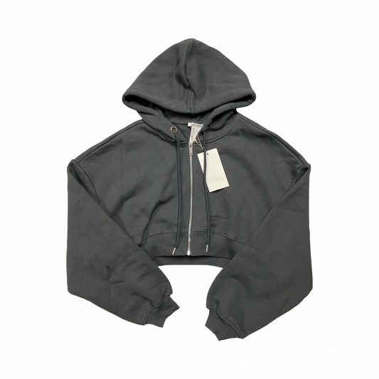 Sweatshirt Hoodie By Zara In Grey, Size:L