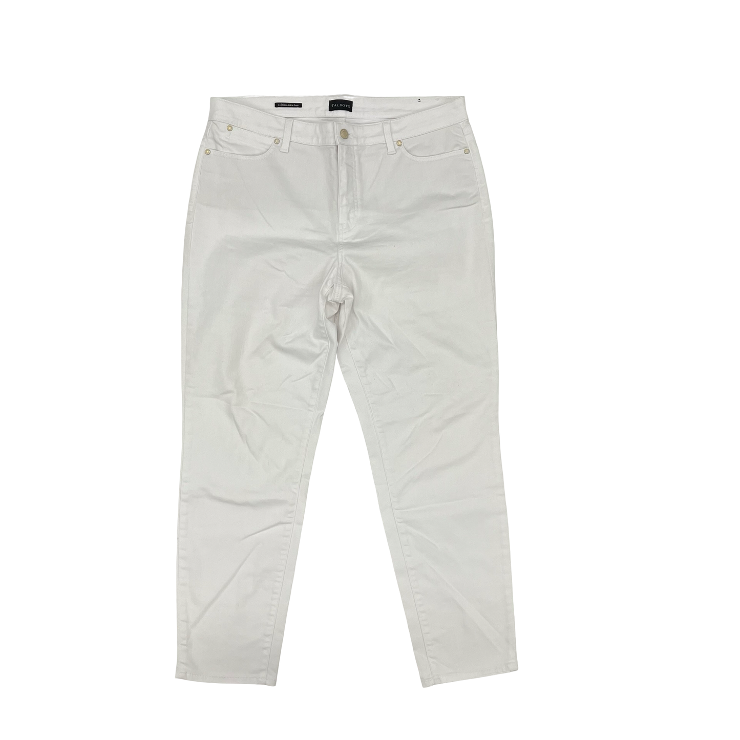 Jeans Skinny By Talbots In White, Size:14