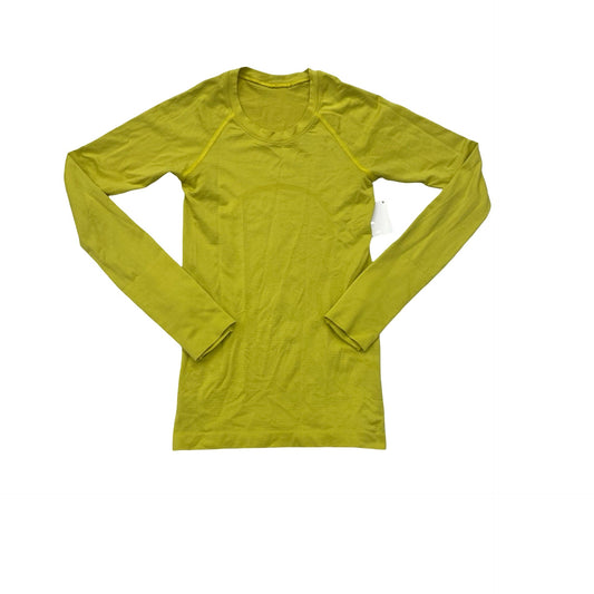 Athletic Top Ls Crewneck By Lululemon In Green, Size:2