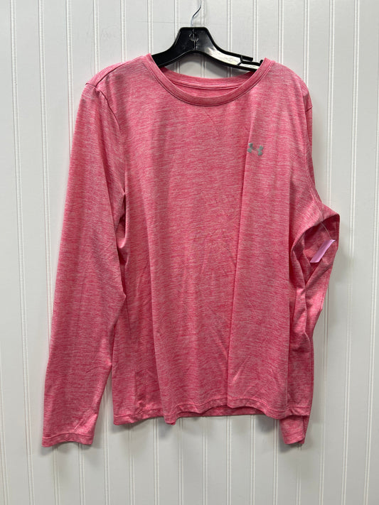 Athletic Top Ls Crewneck By Under Armour In Pink, Size:2X
