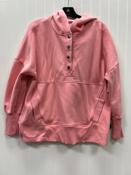 Sweatshirt Hoodie By Zenana In Pink, Size:L