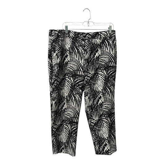Pants Cropped By Apt 9 In Black & White, Size:14