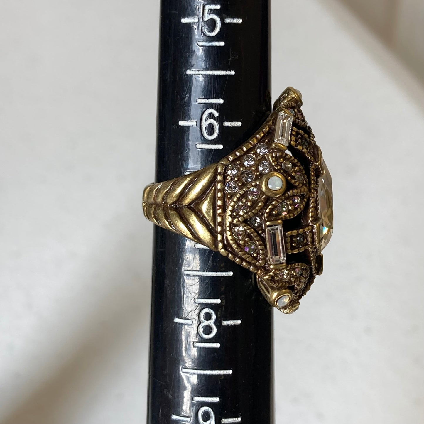 Ring Statement By Heidi Daus In Black & Gold