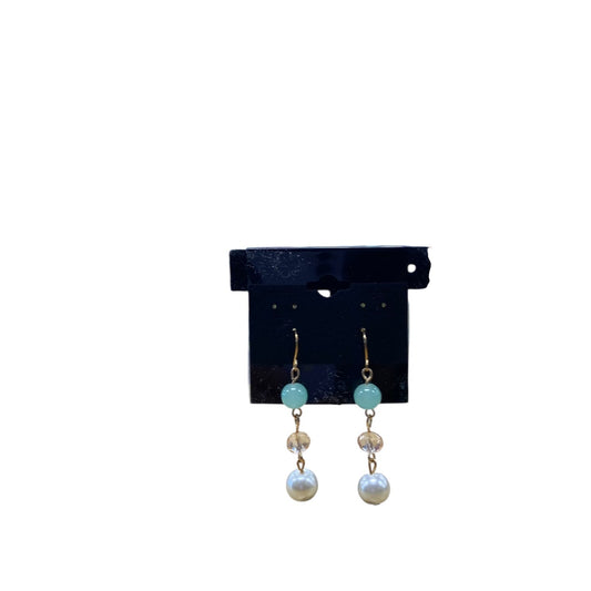 Earrings Dangle/Drop By Charming Charlie In Green & White