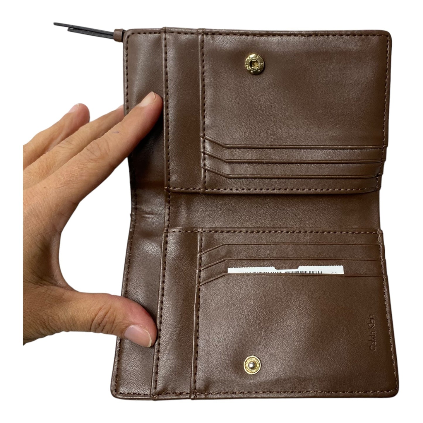 Wallet By Calvin Klein In Brown, Size:Small