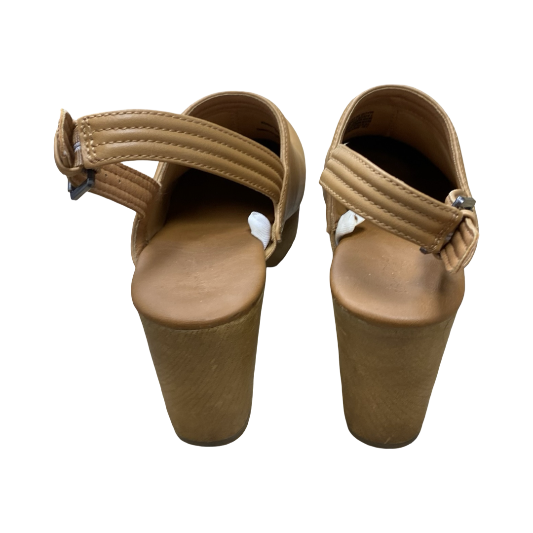 Shoes Heels Platform By Universal Thread In Brown, Size:10