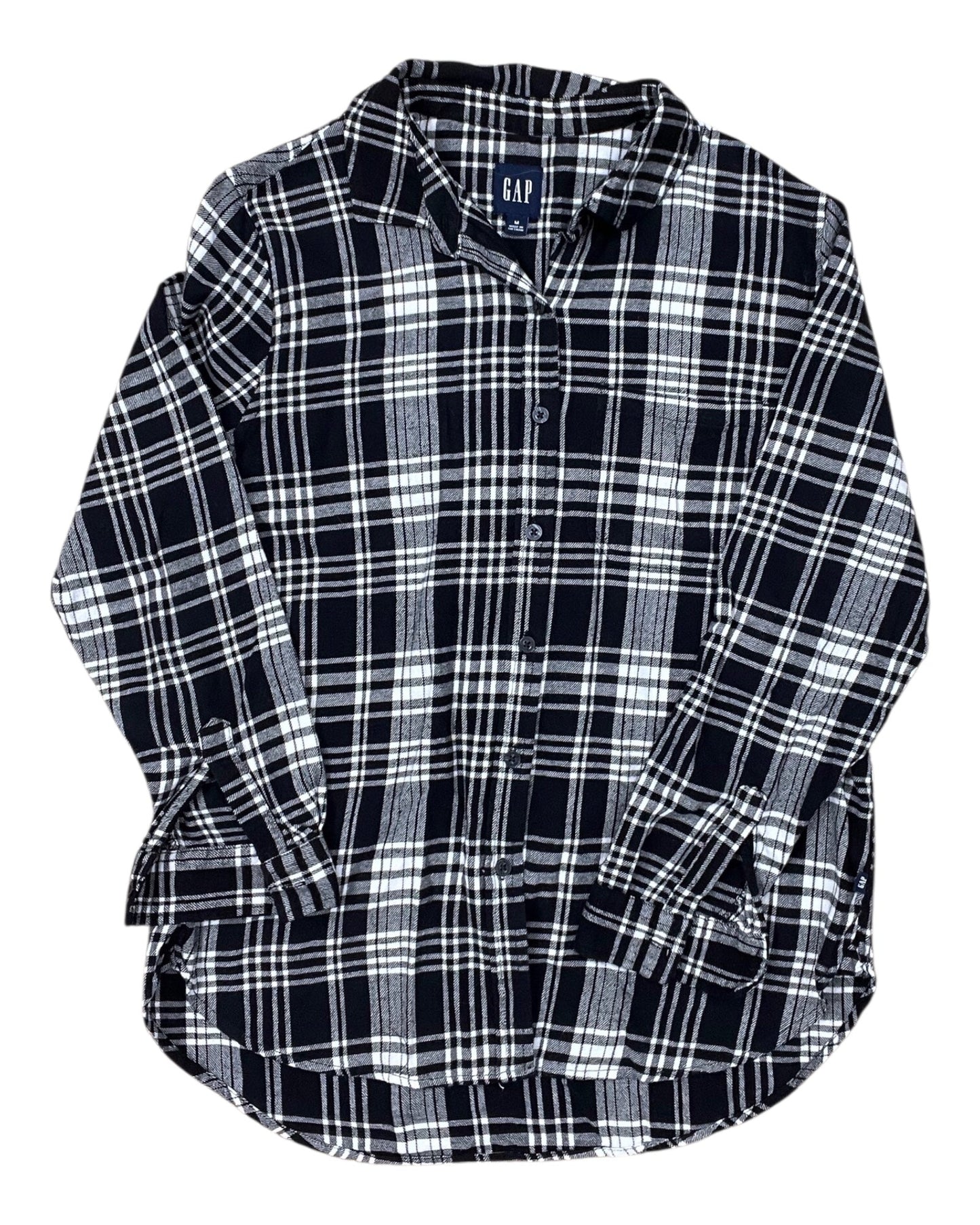 Blouse Ls By Gap In Black & White, Size:M