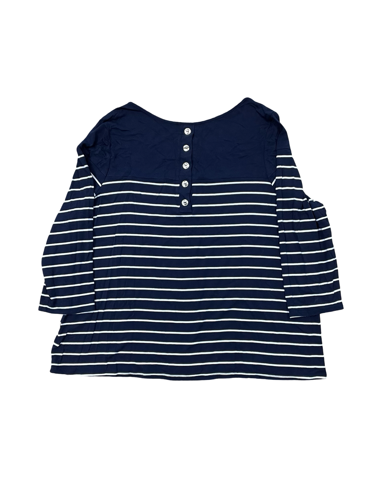 Top 3/4 Sleeve By Clothes Mentor In Navy, Size:2X