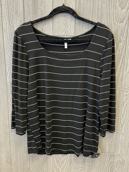 Top Long Sleeve By Elle In Black, Size: Xl