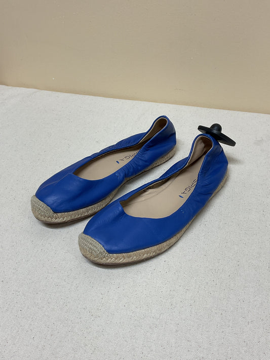 Shoes Flats By Via Spiga In Blue & Brown, Size:5
