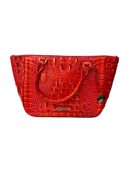 Handbag Designer By Brahmin In Orange & Red, Size:Medium