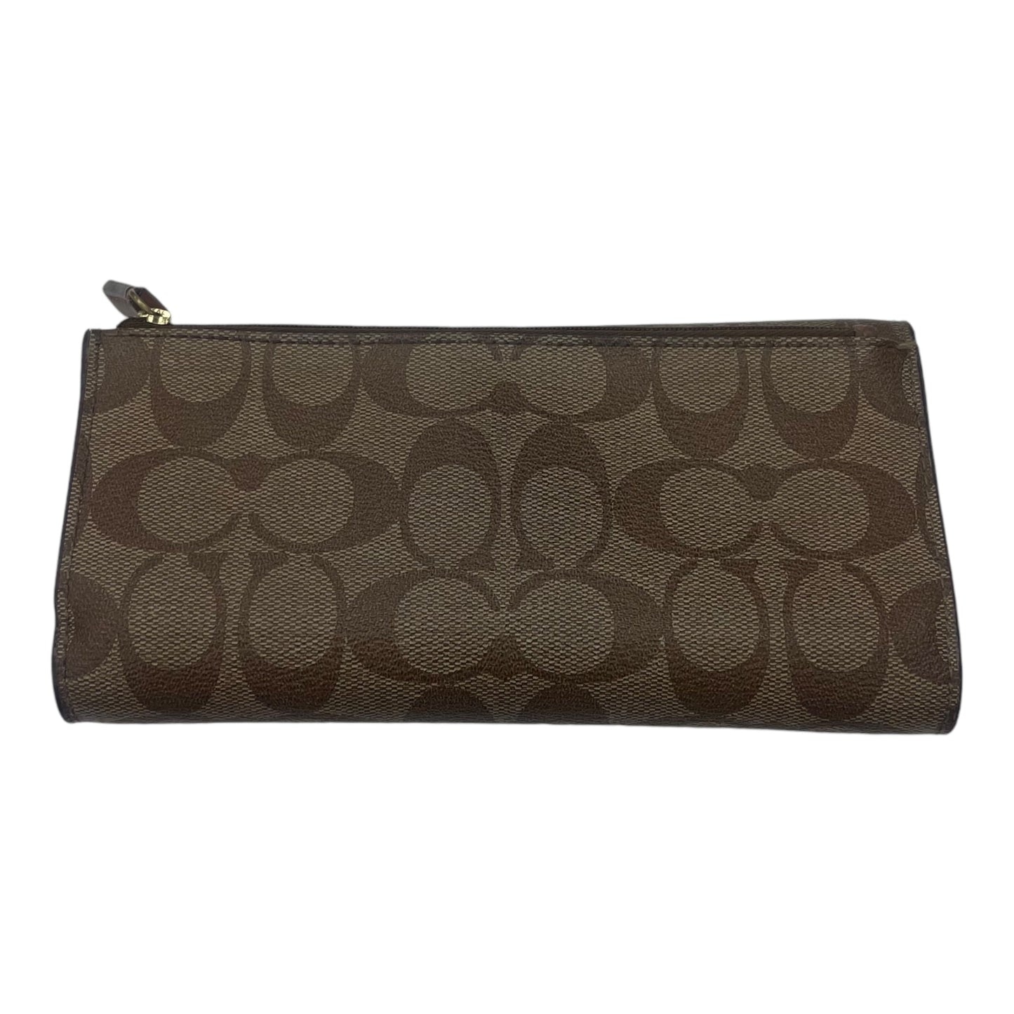 Wallet Designer By Coach In Tan, Size:Large