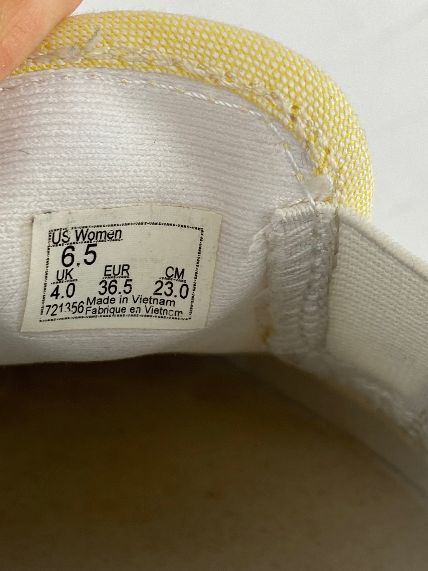 Shoes Flats By Vans In Yellow, Size: 6.5