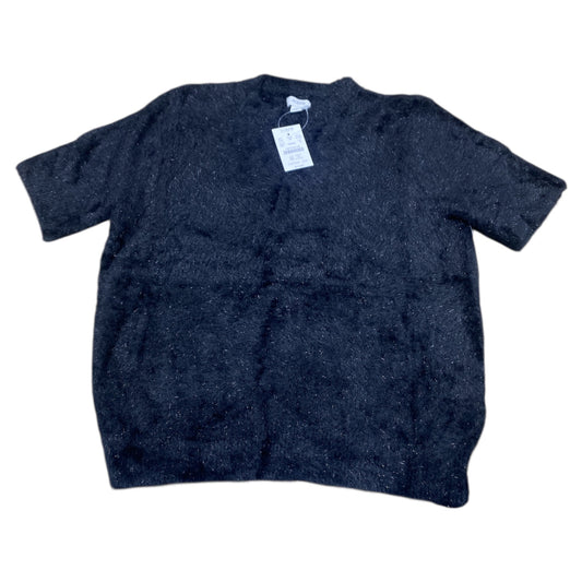 Sweater Ss By J. Crew In Black & Silver, Size:S