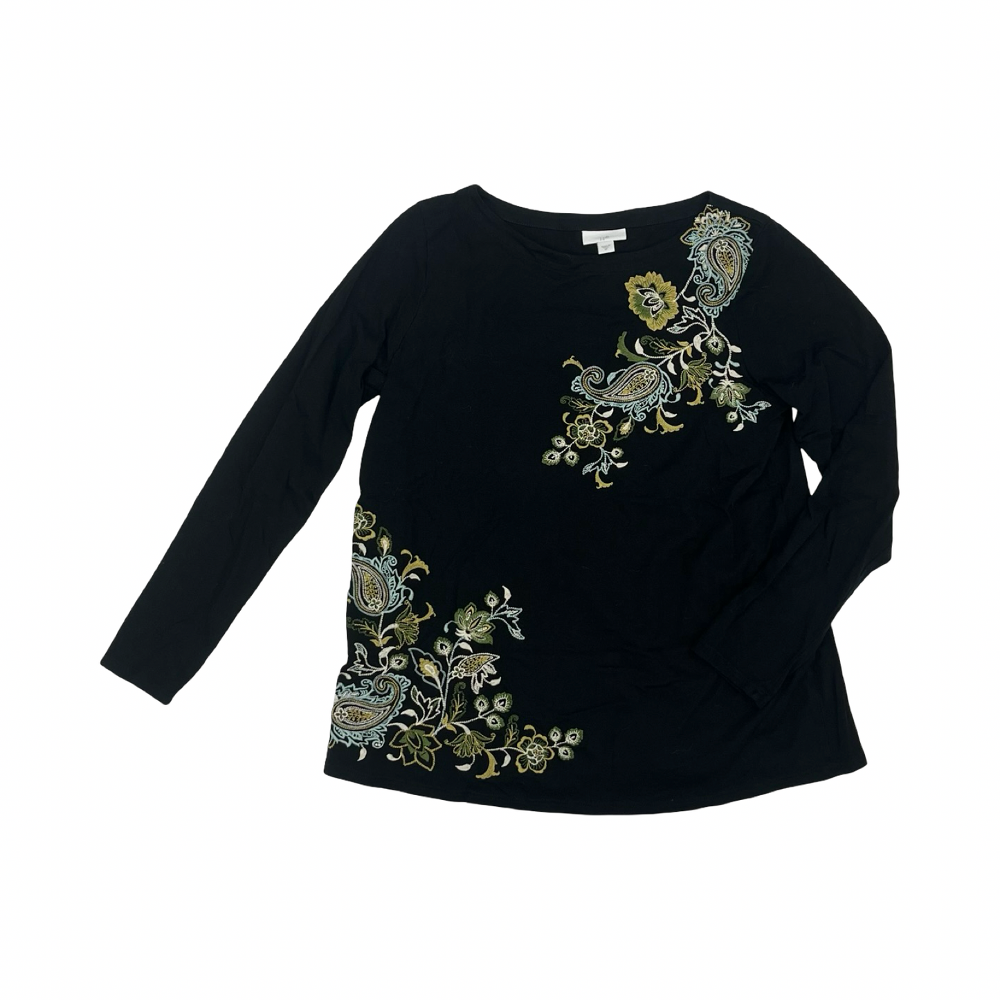 Top Ls By J. Jill In Black & Green, Size:Xs