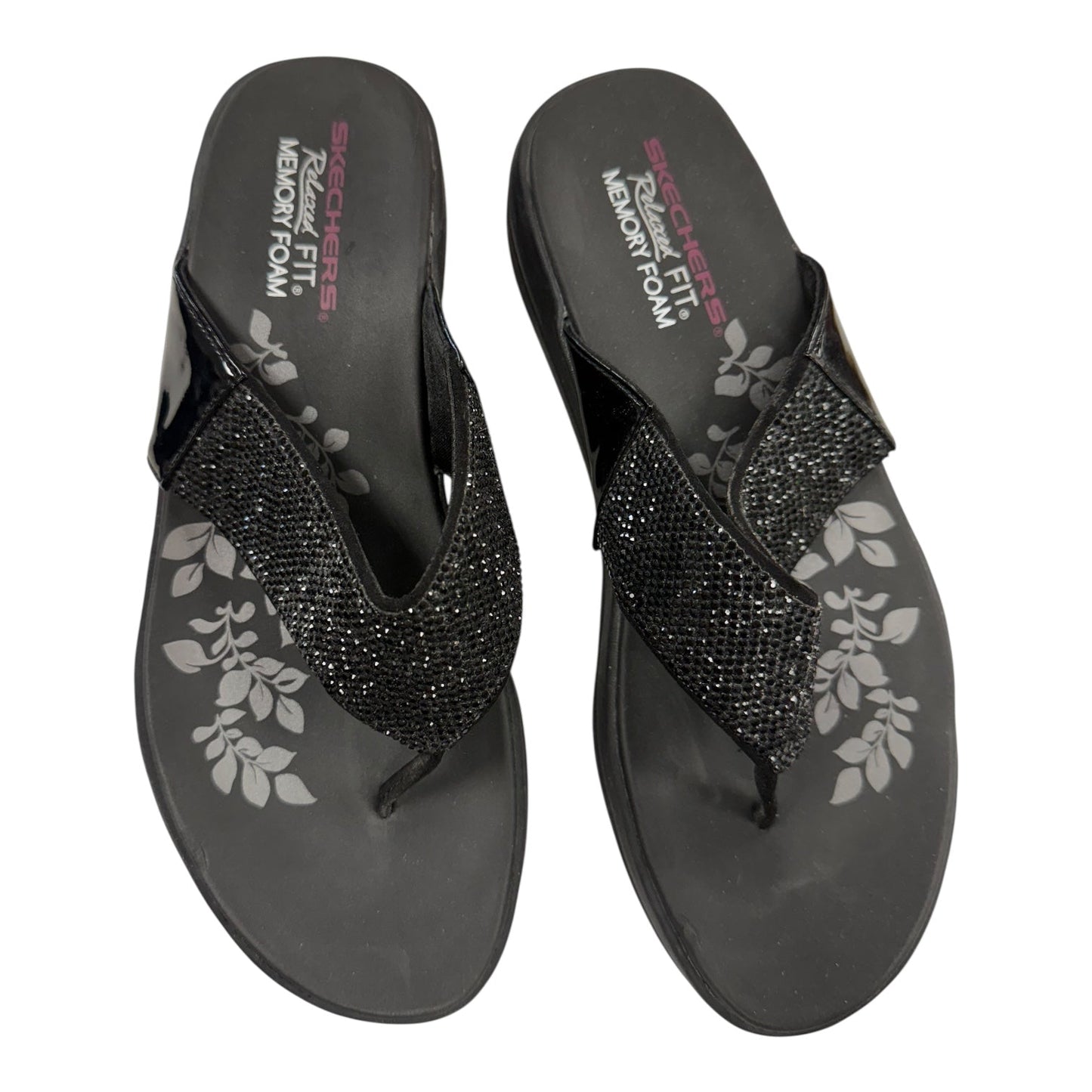 Sandals Flats By Skechers In Black, Size:8