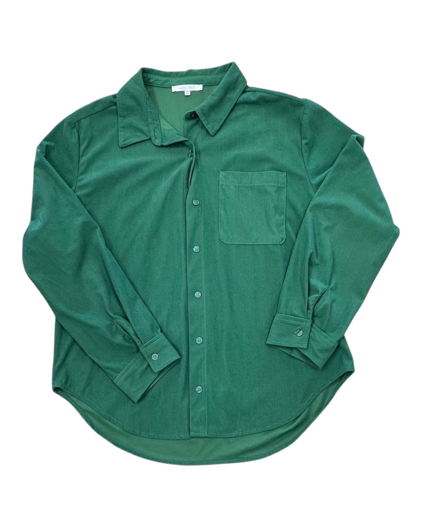 Blouse Ls By Love Tree In Green, Size:M