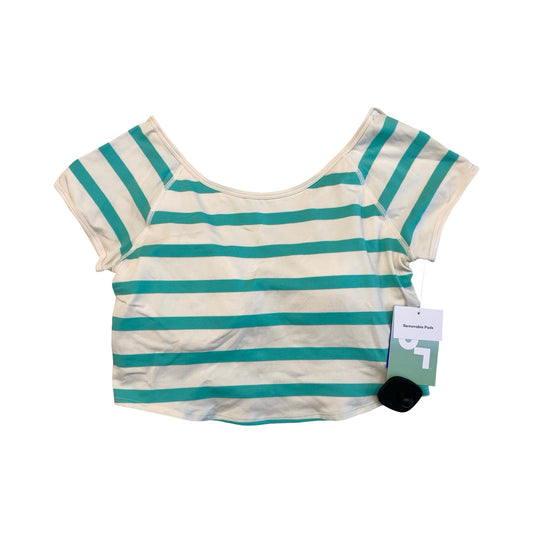 Athletic Top Ss By Joy Lab In Striped Pattern, Size:L